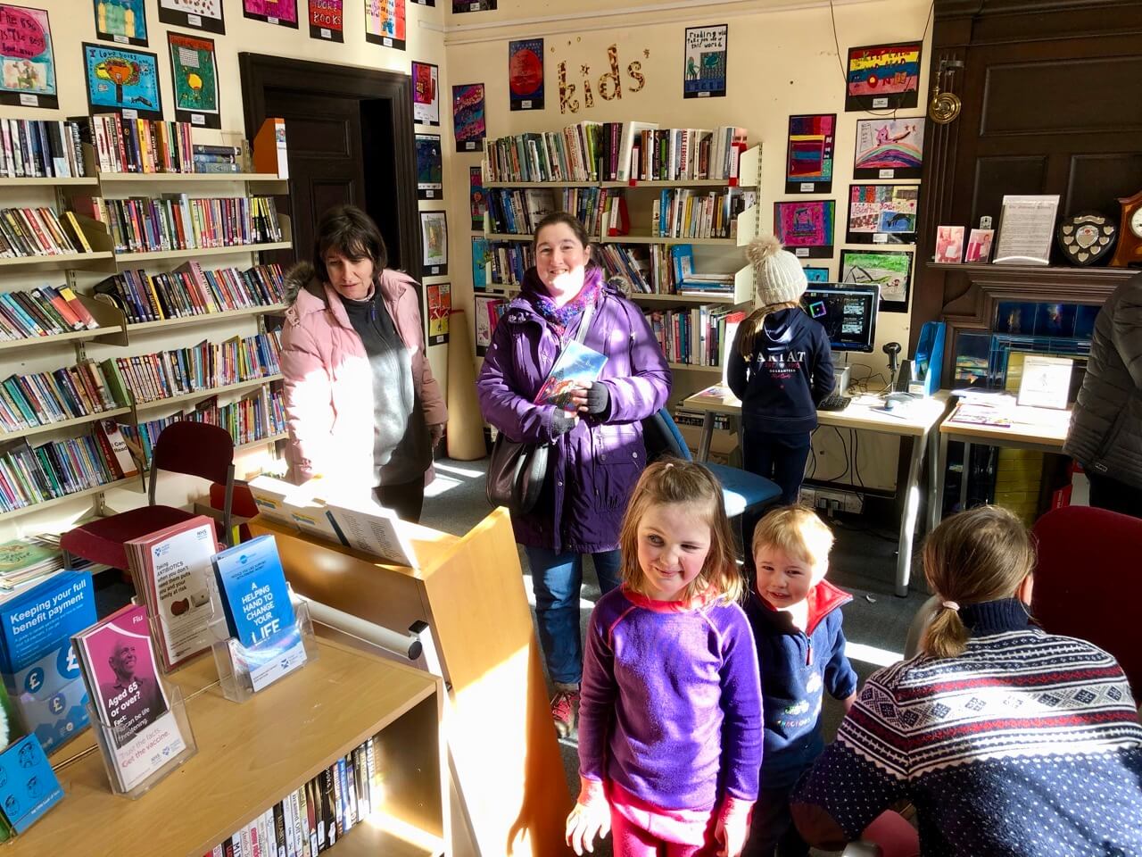 Colinsburgh Community people in library
